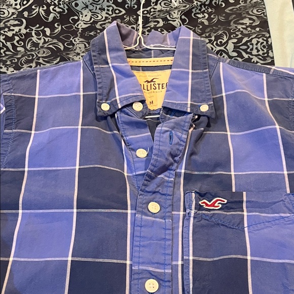 Hollister Vintage Purple Checkered Button Down Shirt - Picture 7 of 8